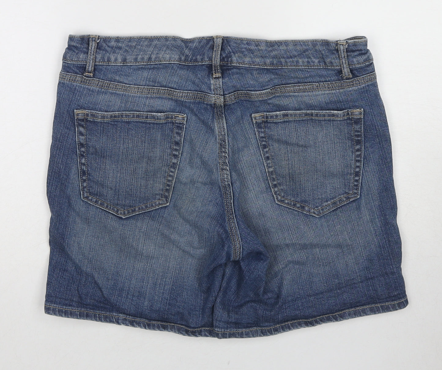 Gap Womens Blue Cotton Boyfriend Shorts Size 10 L5 in Regular Zip