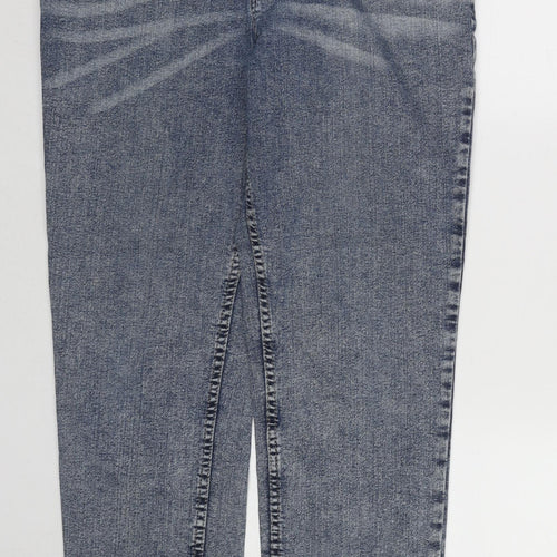 TU Mens Blue Cotton Straight Jeans Size 34 in L32 in Regular Zip