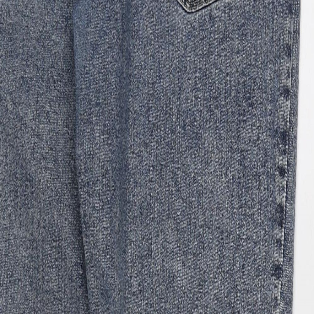 TU Mens Blue Cotton Straight Jeans Size 34 in L32 in Regular Zip