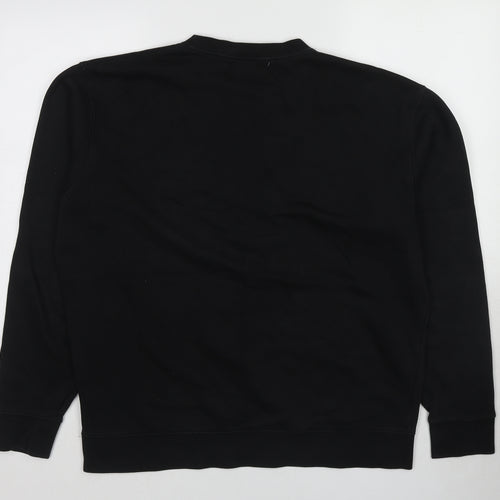 Art Of Football Mens Black Cotton Pullover Sweatshirt Size XL