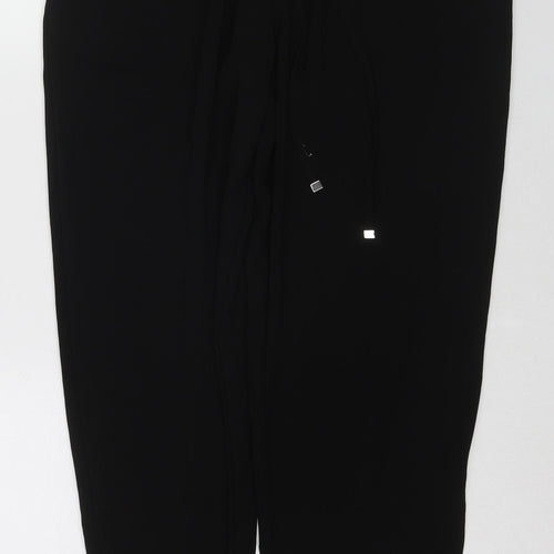 New Look Womens Black Polyester Jogger Trousers Size 10 L28 in Regular Drawstring