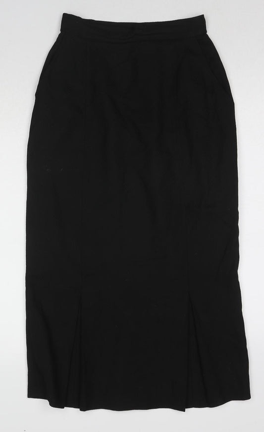 Jerrand Womens Black Polyester Maxi Skirt Size S Zip