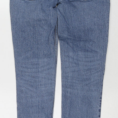 Topman Mens Blue Cotton Skinny Jeans Size 28 in L30 in Regular Zip