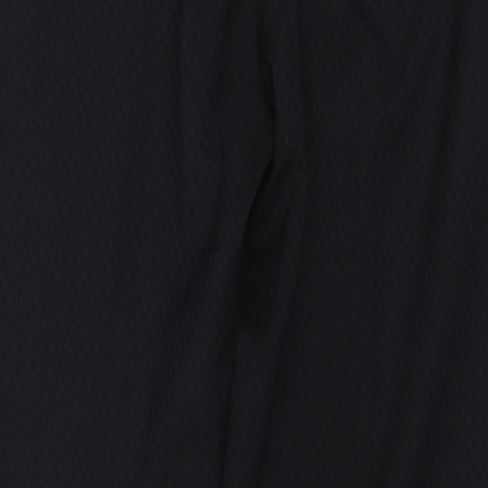 Debenhams Womens Black Polyester Chino Trousers Size 14 L27 in Regular Zip