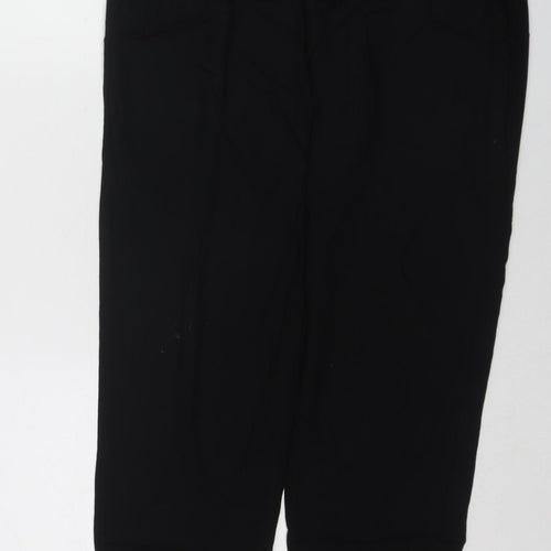 Divided by H&M Womens Black Viscose Jogger Trousers Size 12 L26 in Regular Drawstring