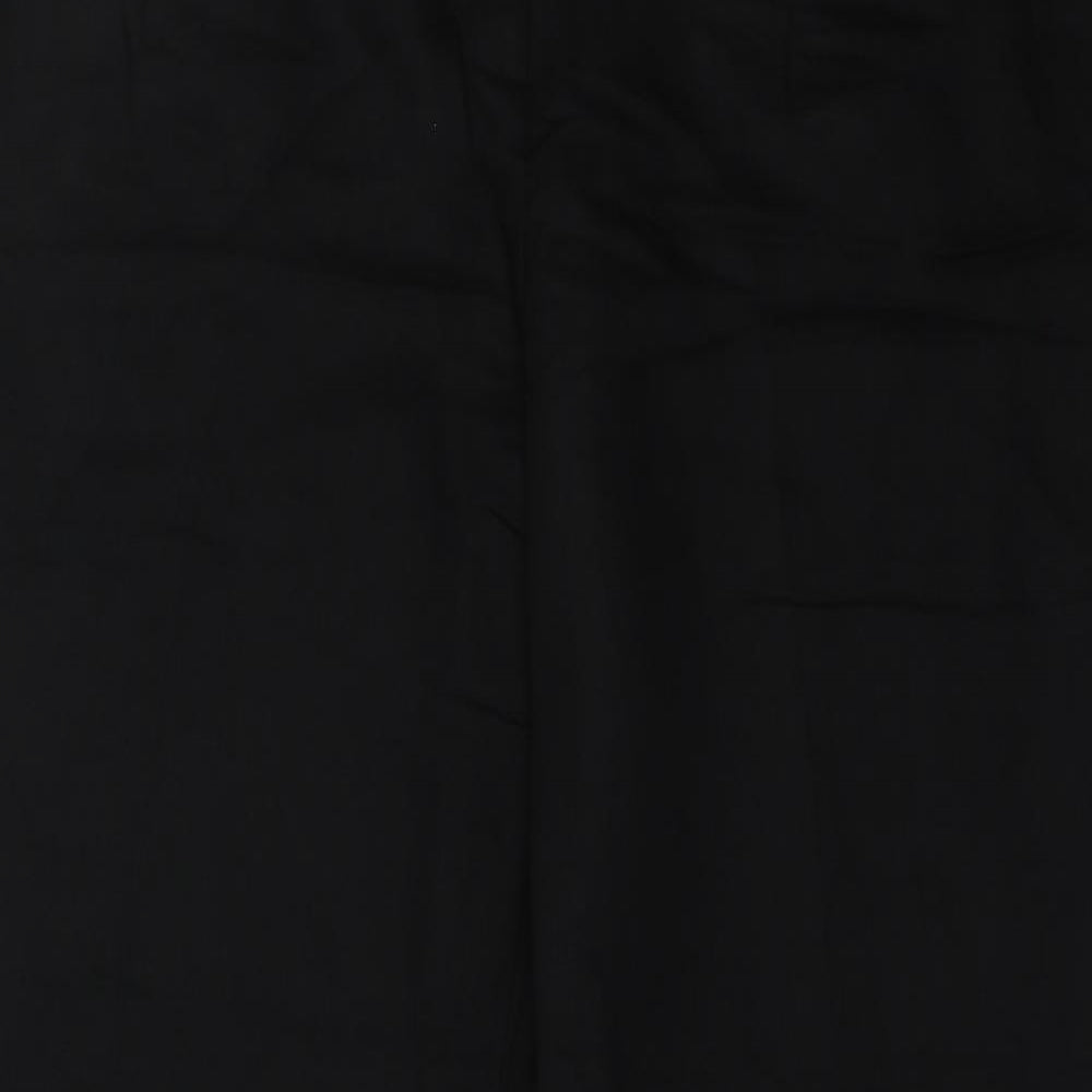 Coast Womens Black Linen Trousers Size 14 L30 in Regular Zip