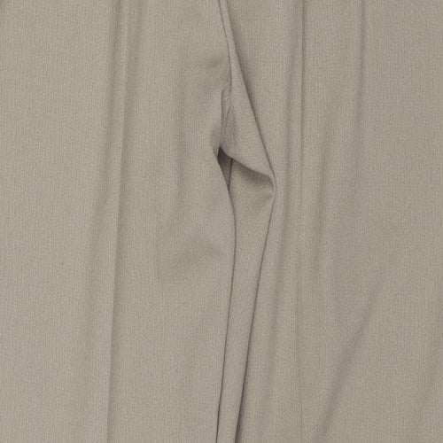 Marks and Spencer Womens Beige Polyester Trousers Size 16 Regular