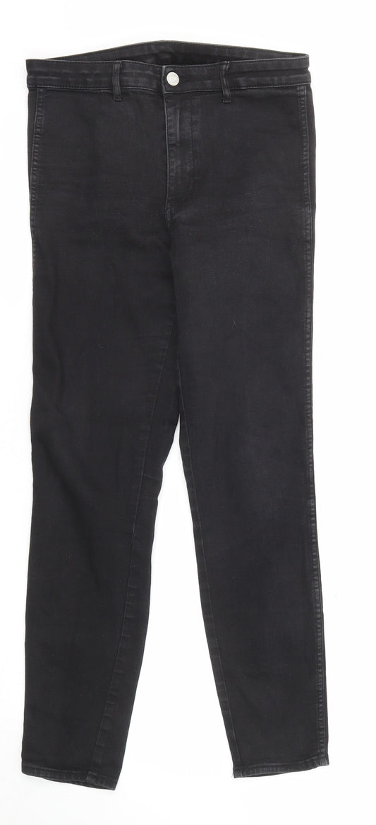 H&M Womens Black Cotton Skinny Jeans Size 27 in L28 in Regular Zip