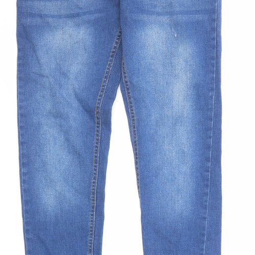 Cuidado Con El Perro Womens Blue Cotton Skinny Jeans Size 30 in L31 in Regular Zip
