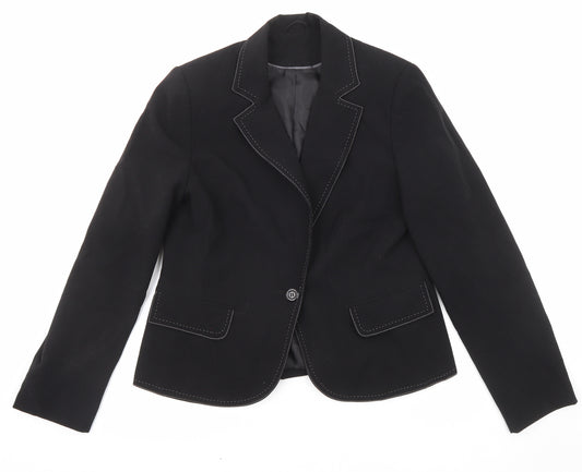 Dorothy Perkins Womens Black Jacket Blazer Size 14 Button