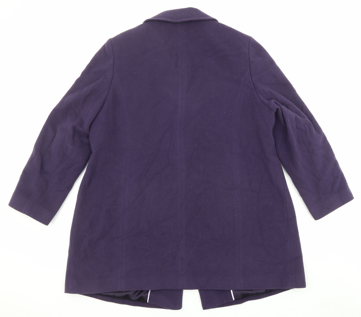 Eastex Womens Purple Pea Coat Coat Size 18 Button