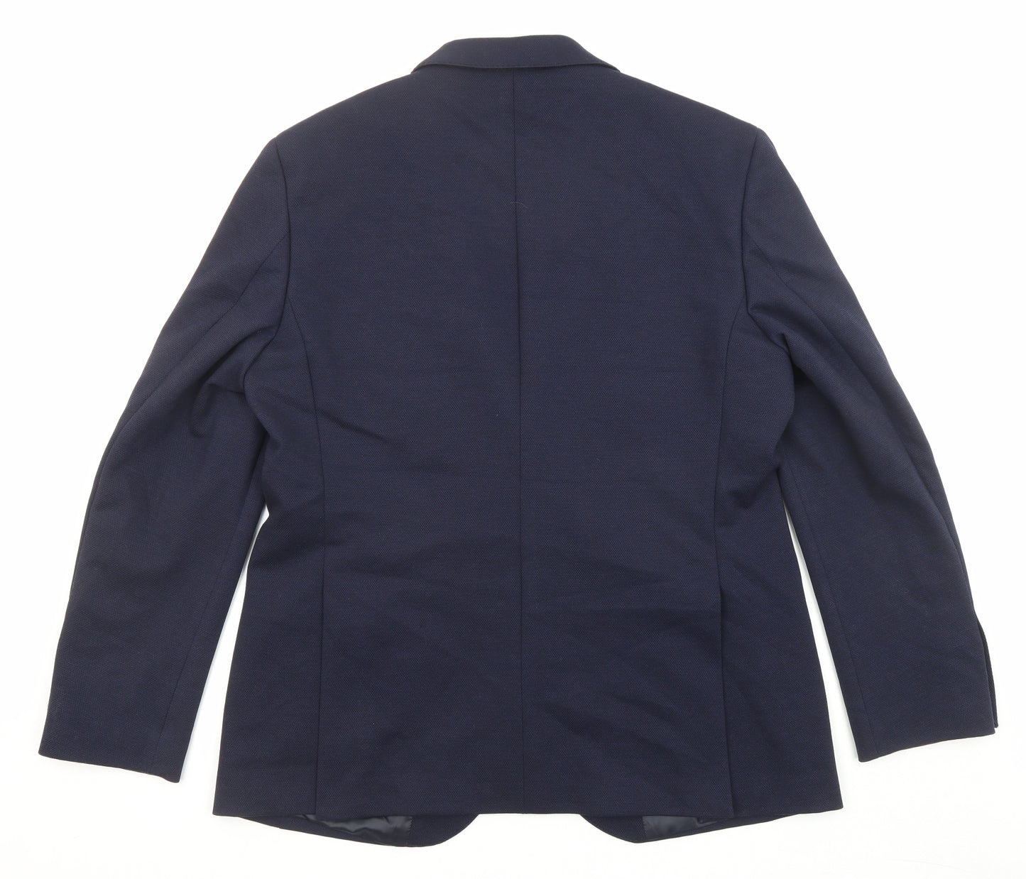 Marks and Spencer Mens Blue Polyamide Jacket Suit Jacket Size 42 Regular