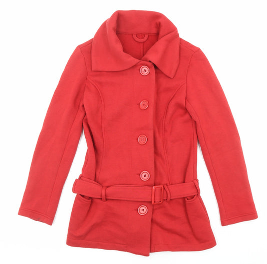 New Look Womens Red Jacket Size 12 Button