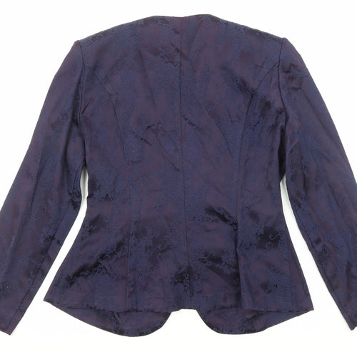 Nah Nah Womens Purple Jacket Size 10 Button - Lace Detail