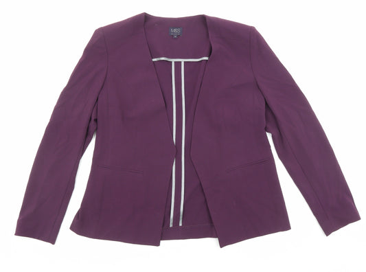 Marks and Spencer Womens Purple Jacket Blazer Size 14