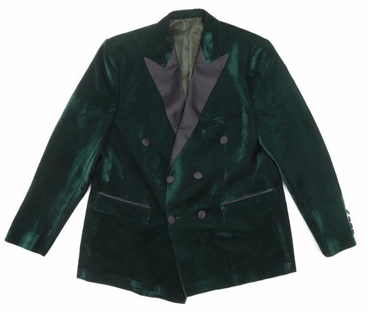 Imperial Stitch Mens Green Wool Jacket Blazer Size 44 Regular