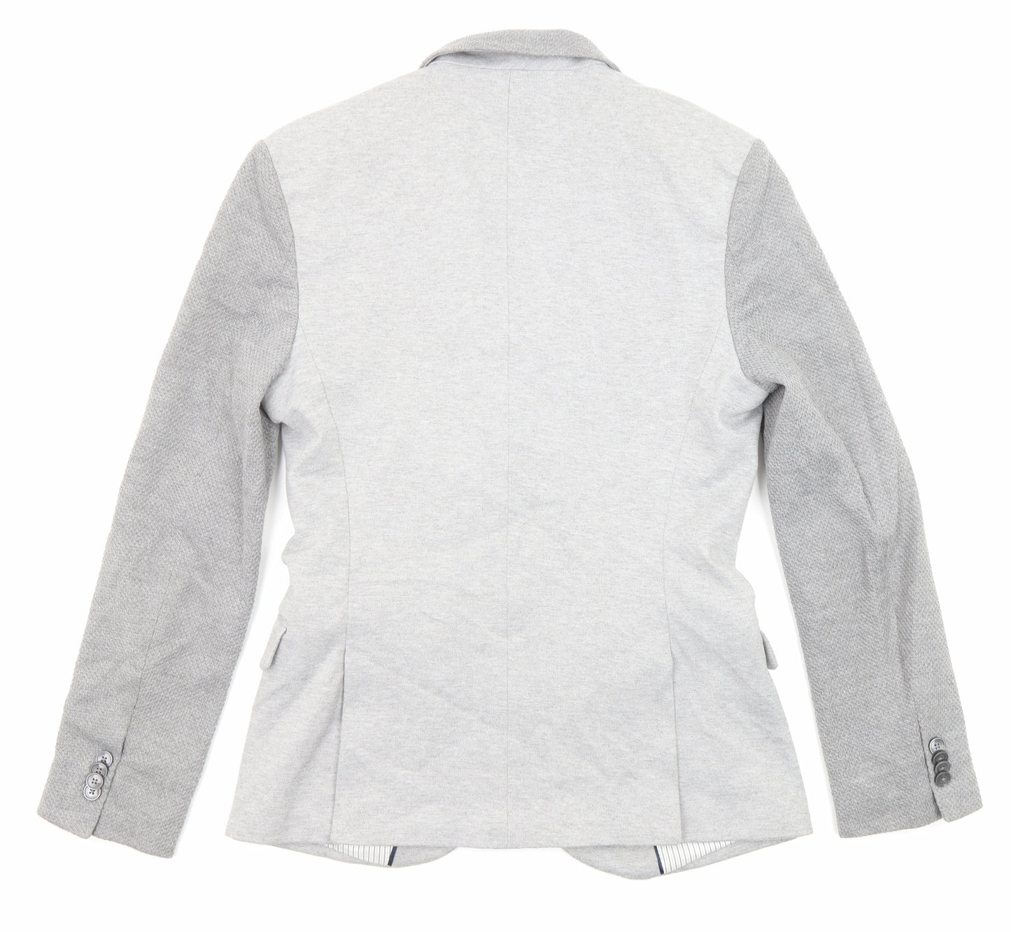 Zara Mens Grey Polyester Jacket Blazer Size 40 Regular