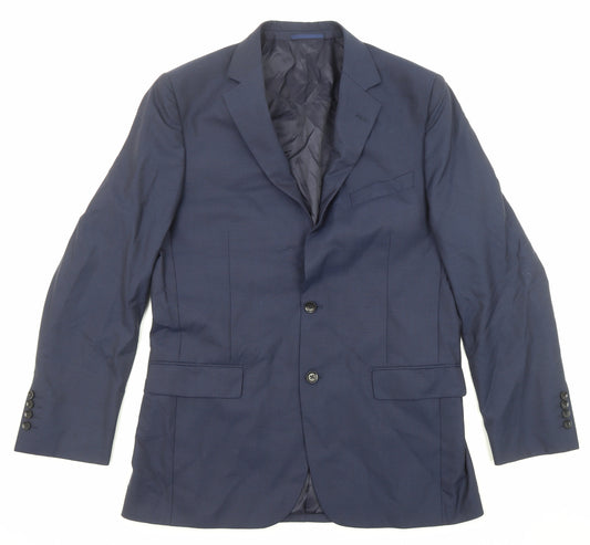 Austin Reed Mens Blue Wool Jacket Suit Jacket Size 42 Regular
