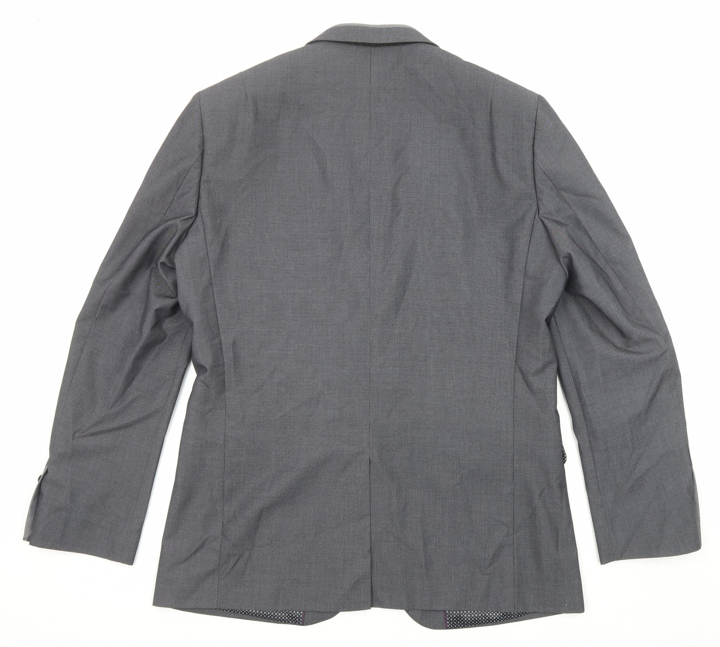 Slaters Mens Grey Polyester Jacket Suit Jacket Size 42 Regular