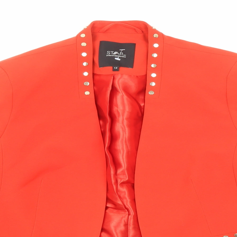 Julien Macdonald Womens Orange Jacket Blazer Size 12