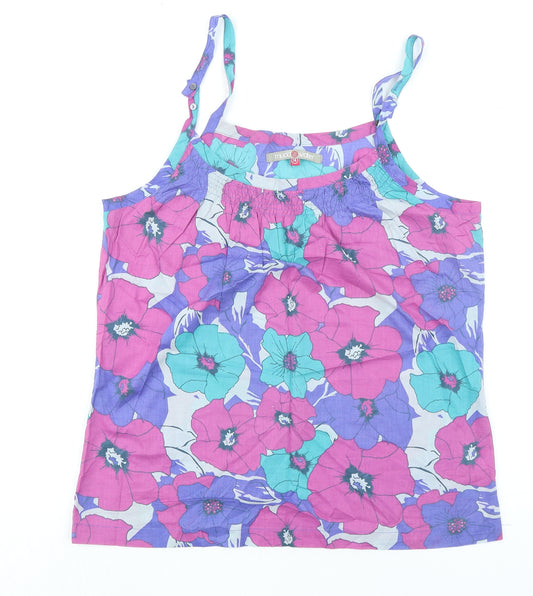 Muddy Waters Womens Multicoloured Floral 100% Cotton Camisole Tank Size 14 Scoop Neck