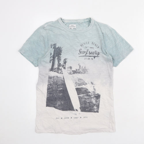 NEXT Mens Multicoloured Cotton T-Shirt Size XS Round Neck - Venice Beach Surf