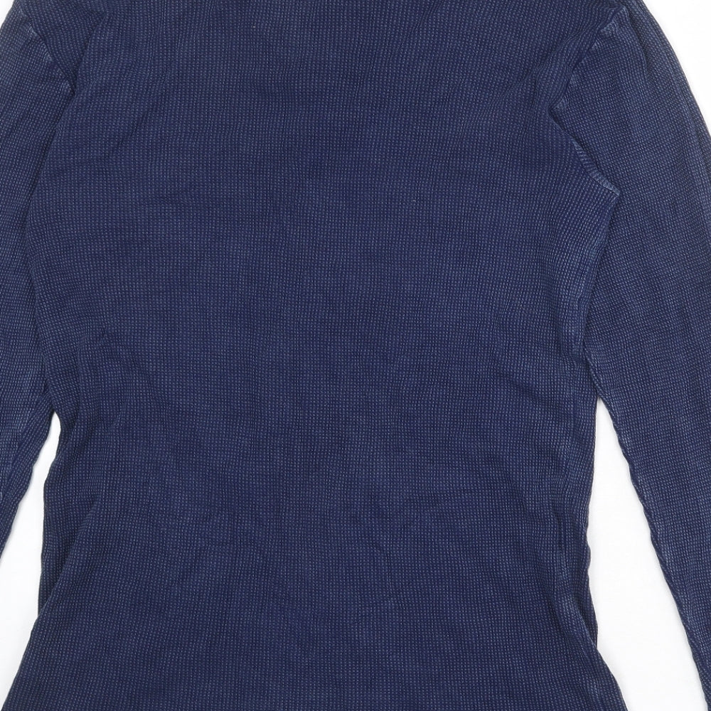 Joe Browns Mens Blue Polyester T-Shirt Size M Round Neck