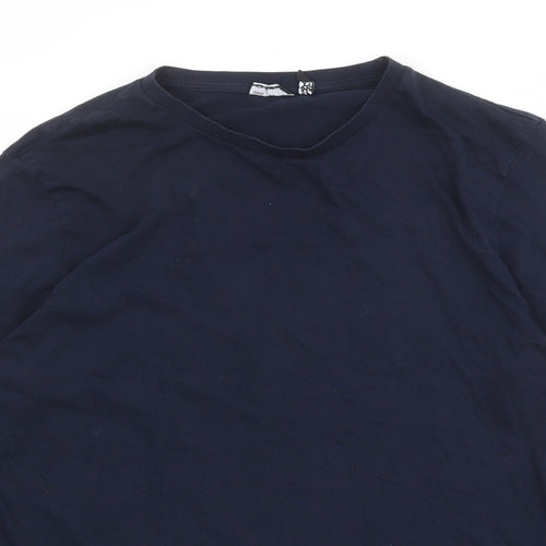 ASOS Mens Blue Cotton T-Shirt Size XL Round Neck