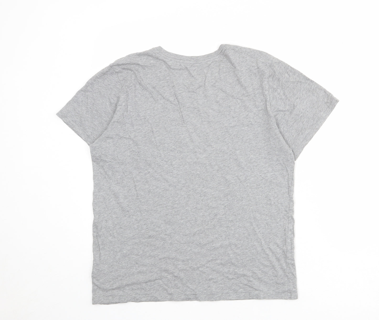 Nike Mens Grey Cotton T-Shirt Size M Round Neck
