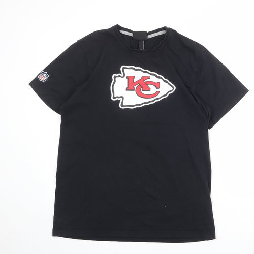 NFL Mens Black Cotton T-Shirt Size XL Round Neck - Kansas City Chiefs