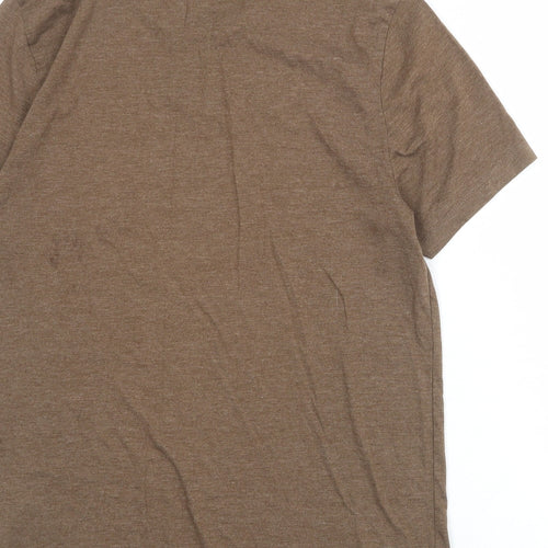 ASOS Mens Brown Cotton T-Shirt Size M Round Neck