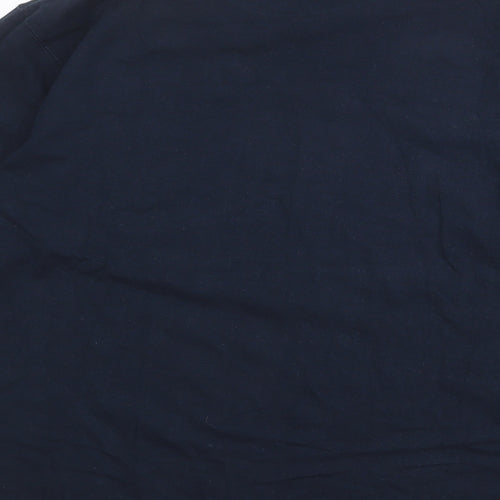 Mainstream Mens Blue Cotton T-Shirt Size M Round Neck - 66