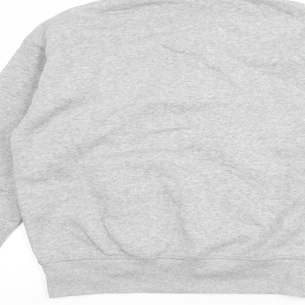 Champion Womens Grey Cotton Pullover Sweatshirt Size S Zip