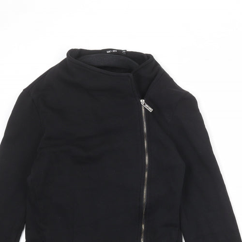 Saint + Sofia Womens Black Jacket Size 8 Zip