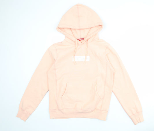 Supreme Womens Pink 100% Cotton Pullover Hoodie Size M Pullover