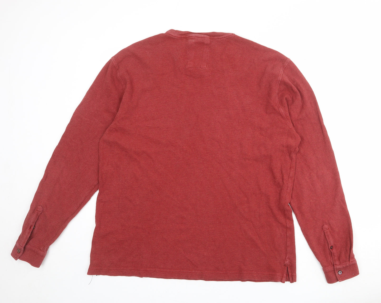 Luke Mens Red Cotton T-Shirt Size M Crew Neck