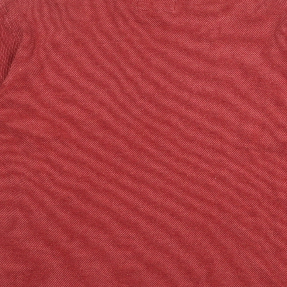 Luke Mens Red Cotton T-Shirt Size M Crew Neck