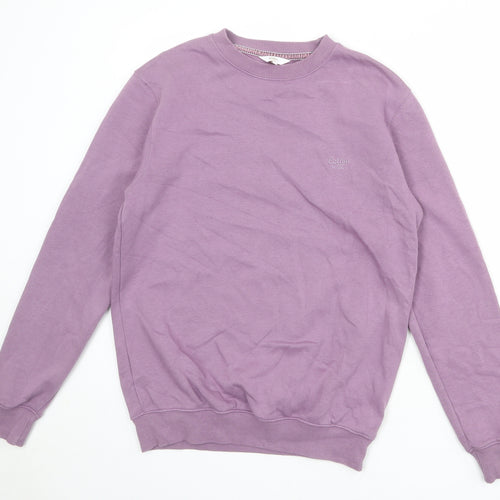 Cotton Traders Mens Purple Cotton Pullover Sweatshirt Size S