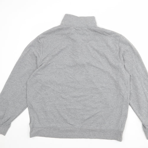 Amazon Womens Grey Cotton Pullover Sweatshirt Size XL Zip
