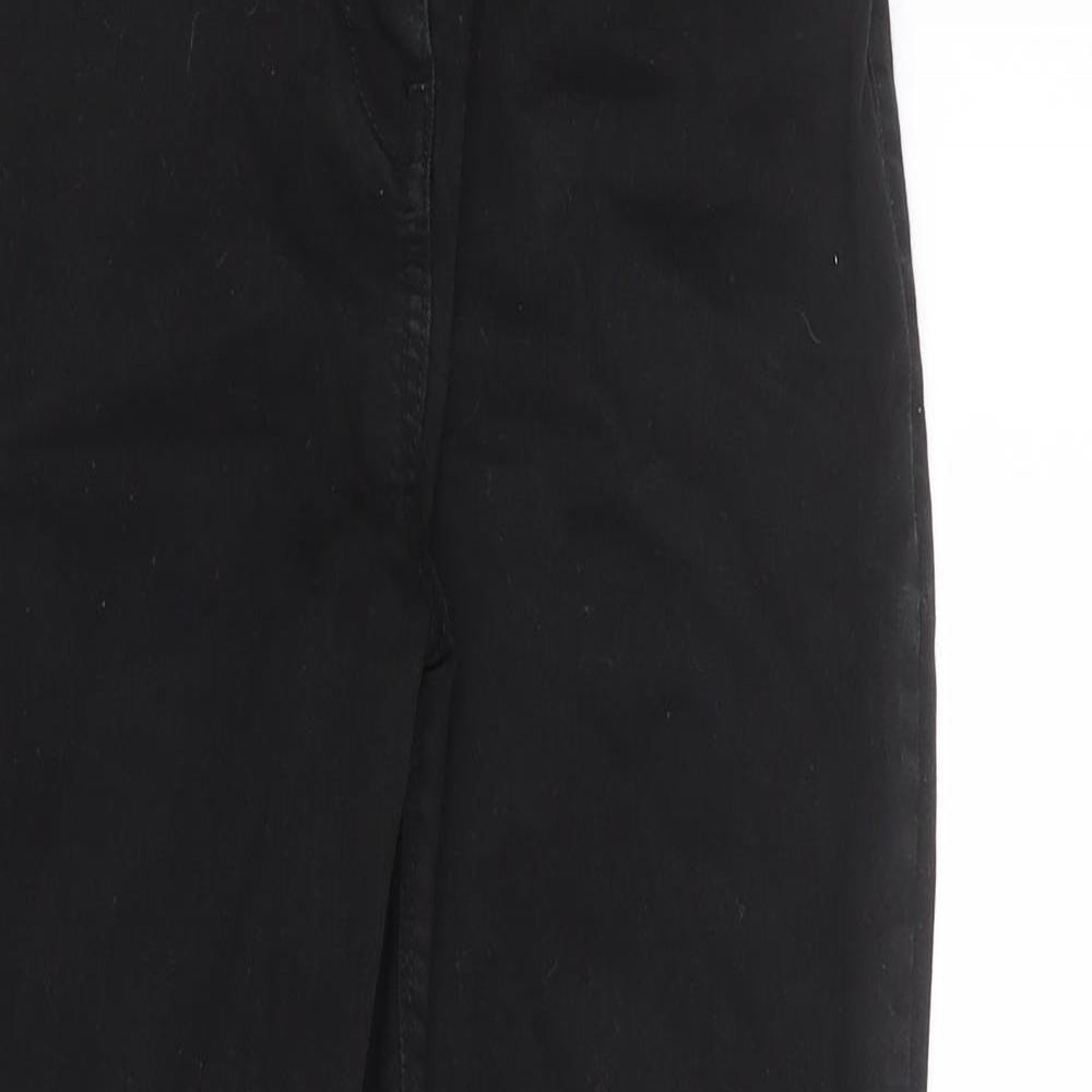 George Womens Black Cotton Skinny Jeans Size 12 L28 in Regular Zip