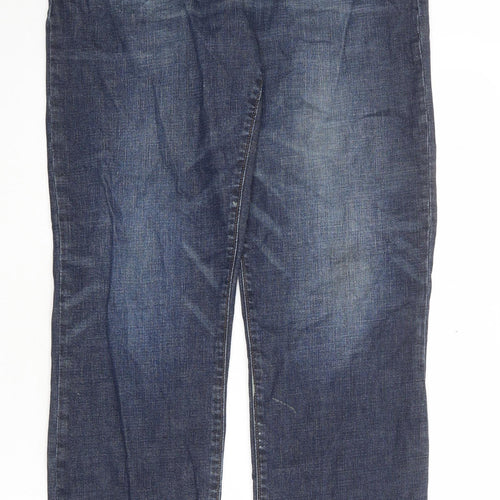 Gap Mens Blue Cotton Straight Jeans Size 36 in L34 in Regular Zip