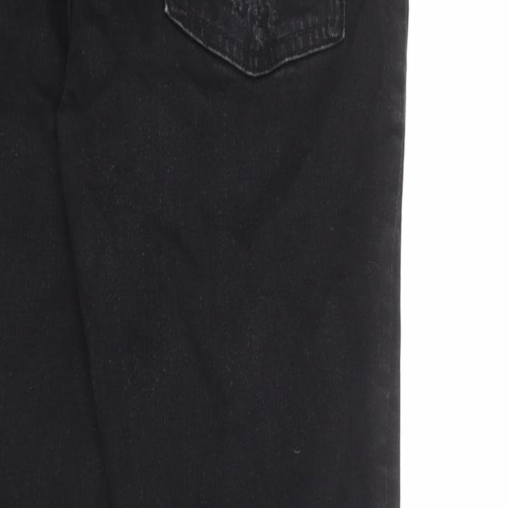 Bershka Womens Black Cotton Skinny Jeans Size 32 in L27 in Regular Zip