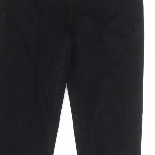 River Island Womens Black Cotton Flared Jeans Size 12 L32 in Regular Zip
