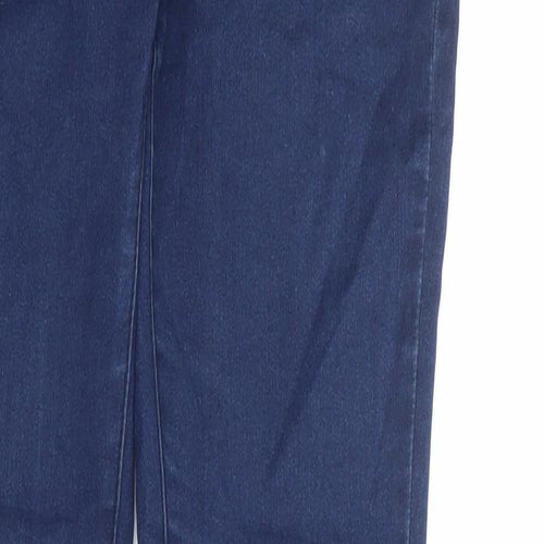 Denim & Co. Womens Blue Cotton Skinny Jeans Size 8 L30 in Regular Button