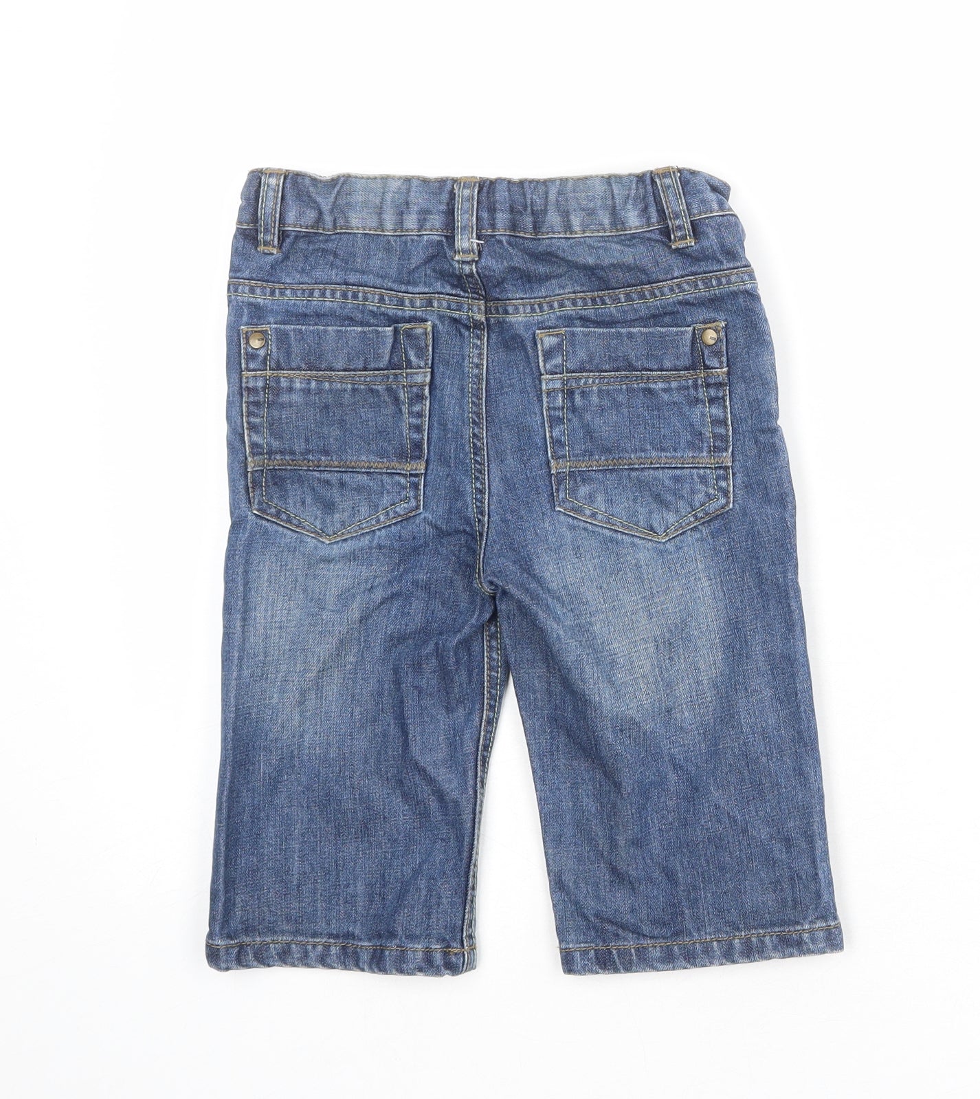 Nutmeg Boys Blue 100% Cotton Bermuda Shorts Size 5-6 Years L10 in Regular Zip