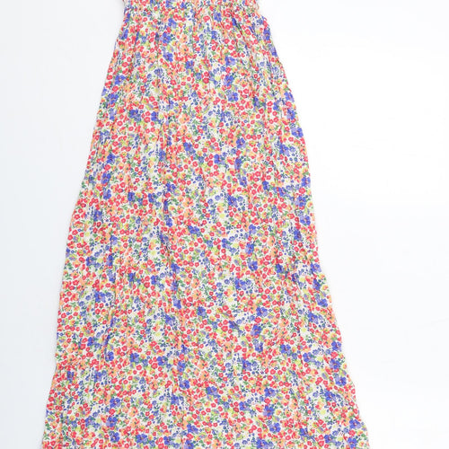 New Look Girls Multicoloured Floral Viscose Maxi Size 11 Years Square Neck Pullover