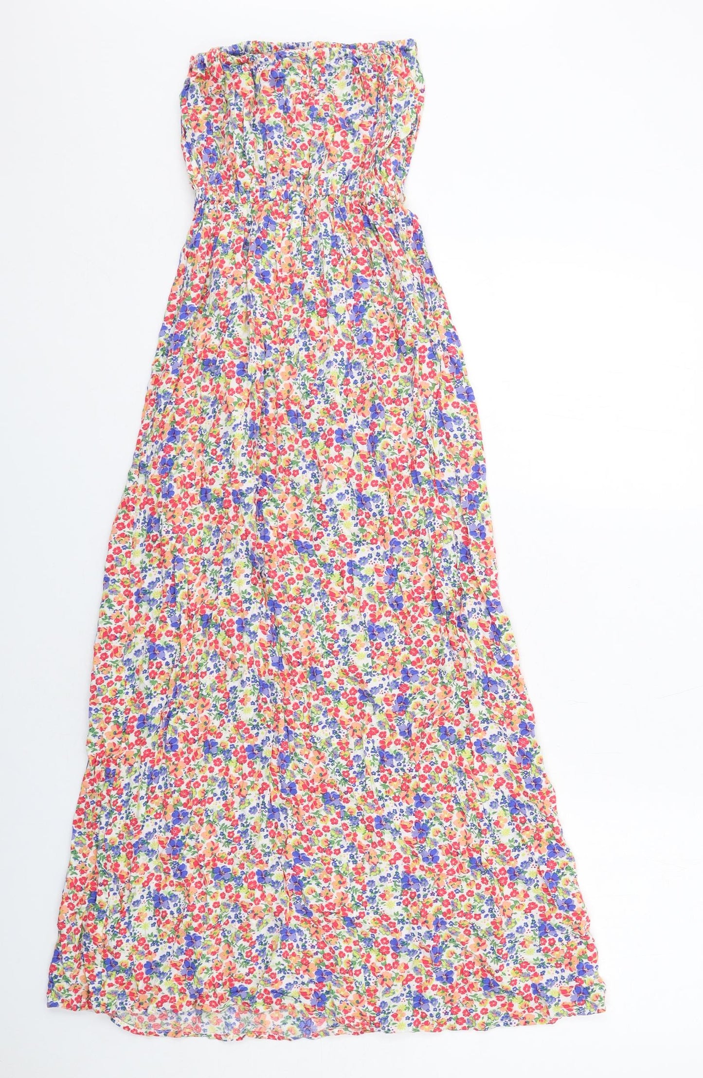 New Look Girls Multicoloured Floral Viscose Maxi Size 11 Years Square Neck Pullover