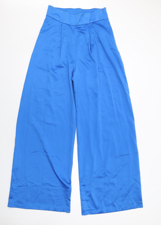 In the Style Womens Blue Polyester Trousers Size 10 L33 in Regular Zip