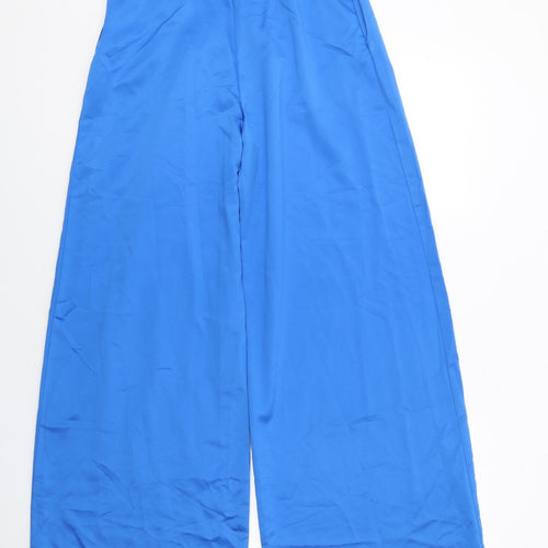 In the Style Womens Blue Polyester Trousers Size 10 L33 in Regular Zip