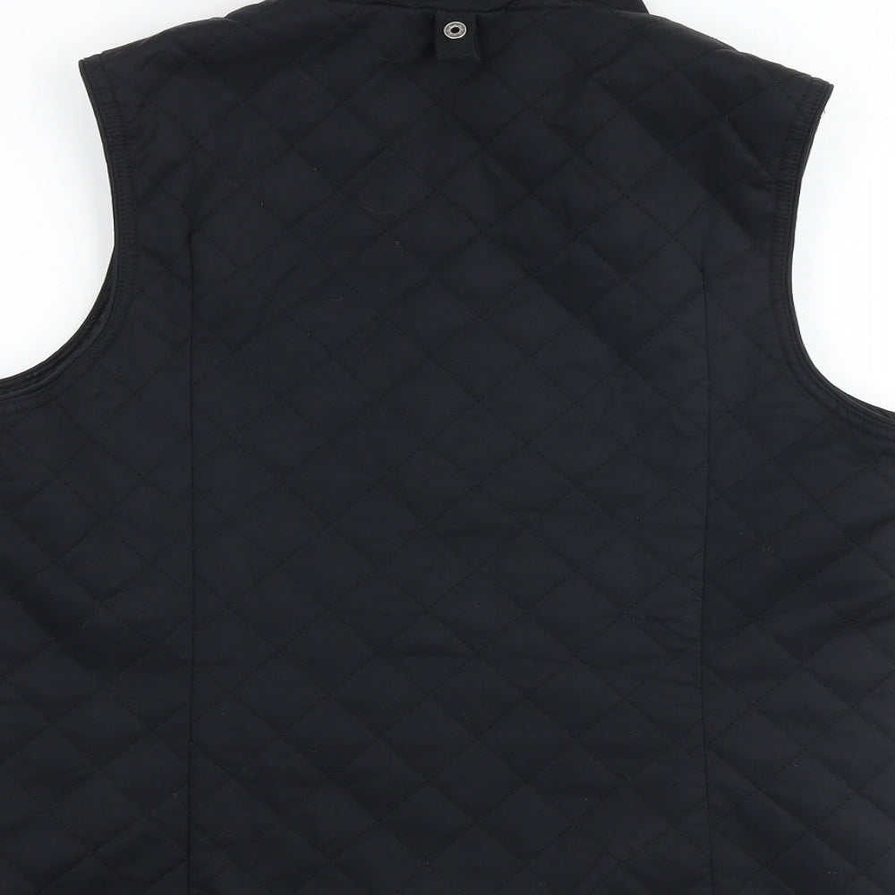 Maine New England Womens Black Gilet Jacket Size 14 Zip